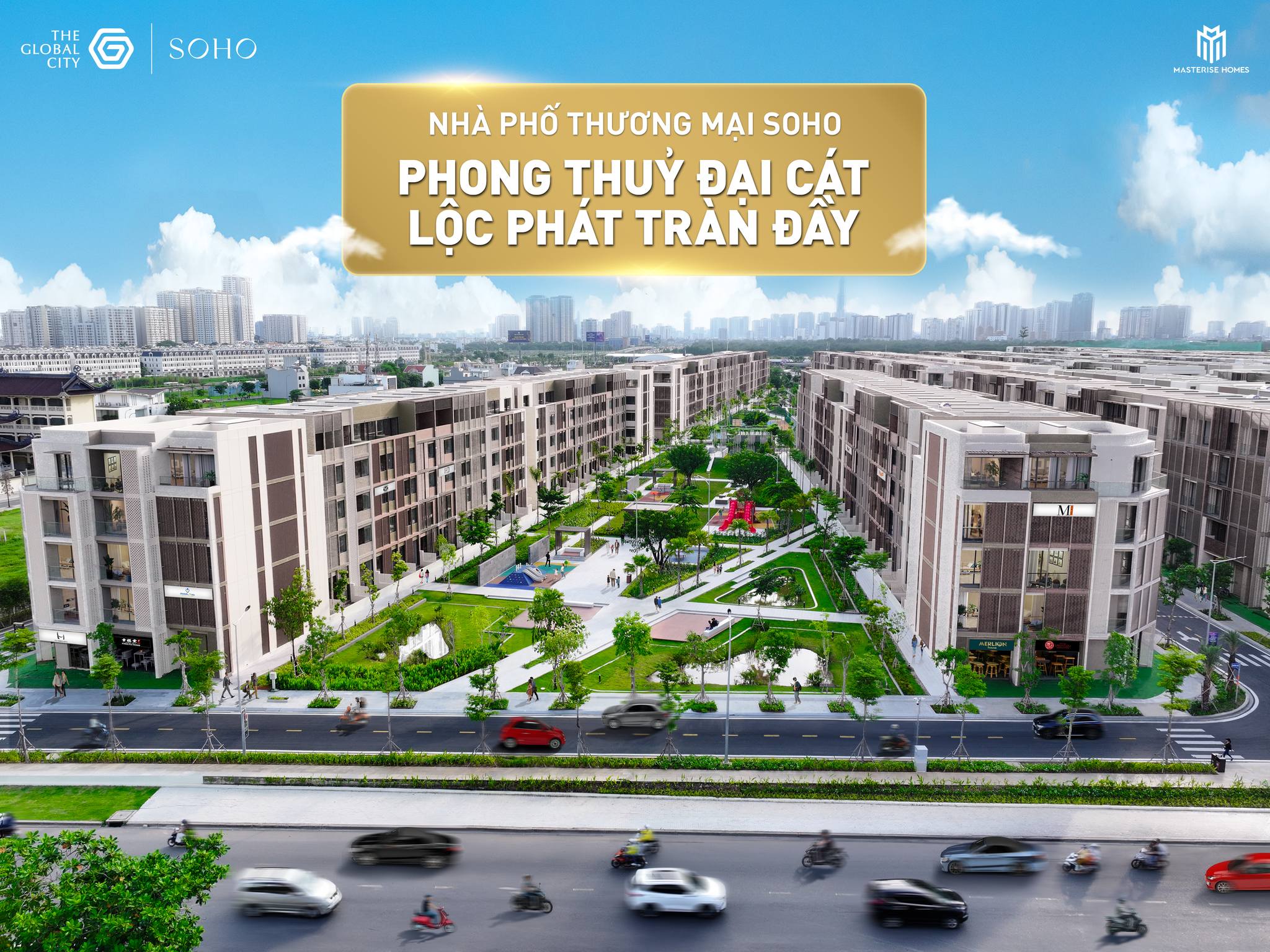 dãy nhà mặt tiền đường Đỗ Xuân Hợp The Global City