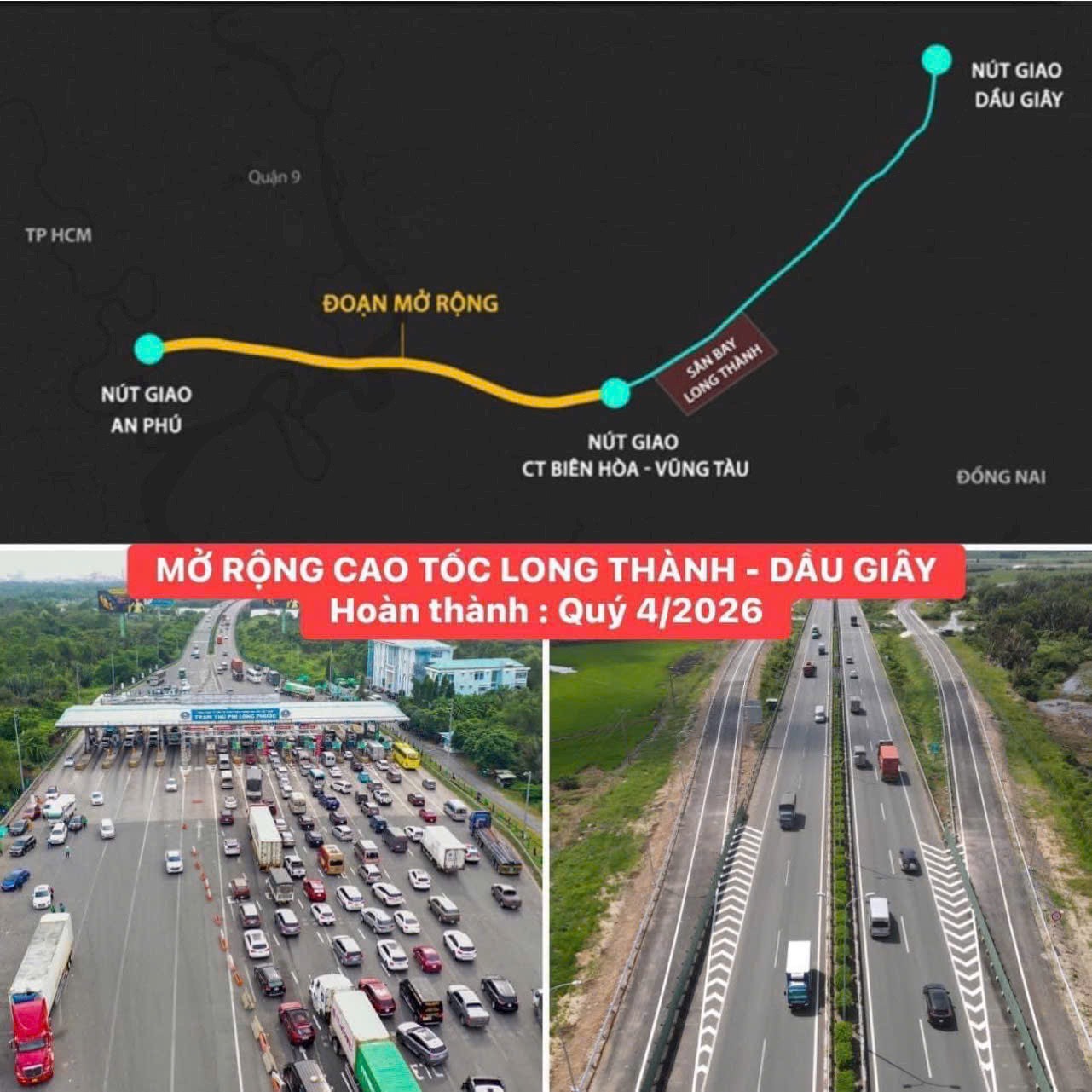 cao tốc TP.HCM – Long Thành – Dầu Giây